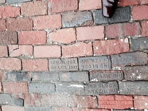 Bricks in front of Angie's List corporate offices